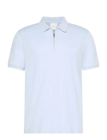 Calvin Klein - Ss Supima Zip Polo - Marškinėliai trumpomis rankovėmis - Mėlyna