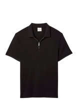 Calvin Klein - Ss Supima Zip Polo - Marškinėliai trumpomis rankovėmis - Juoda