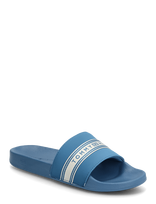 Tommy Hilfiger - Th Webbing Pool Slide - Baseino šlepetės - Mėlyna