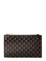 Calvin Klein - Emblem Aop Top Zip Cardcase - Kortelių dėklas - Juoda