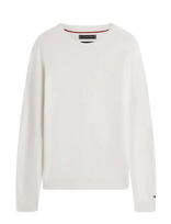 Tommy Hilfiger - Dc Cotton/Lyocell Cneck - Apvalios apykaklės megztinis - Balta