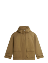 Tommy Hilfiger - Cotton Nylon Utility Short Parka - Striukė - Chaki spalva