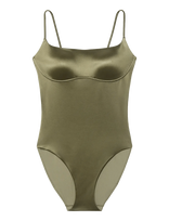 Calvin Klein - One Piece - Maudymosi kostiumėlis - Chaki spalva