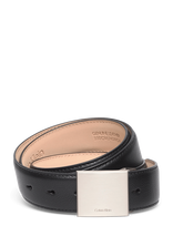 Calvin Klein - Dress Plaque Pebble 35Mm Adj - Klasikinis diržas - Juoda