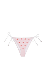Tommy Hilfiger - V String Side Tie Emb. - Bikinis su raišteliais šonuose - Rožinė