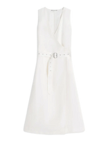 Tommy Hilfiger - Vis/Linen Belted Midi Ns Dress - Iki kelių ir midi suknelės - Balta