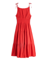 Tommy Hilfiger - Smock Tie Ns Midi Dress - Iki kelių ir midi suknelės - Raudona
