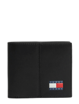 Tommy Hilfiger - Tjm Heritage Leather Cc & Coin - Klasikinė piniginė - Juoda