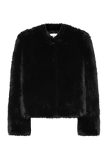 Stand Studio - Sadie Cropped Jacket - Dirbtinis kailis - Juoda