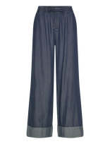 FREE/QUENT - Fqwilke-Pants - Plačios kelnės - Mėlyna
