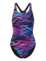 Speedo - Hyperboom Print Medalist Swimsuit - Sportinis maudymosi kostiumėlis - Marga / raštuota