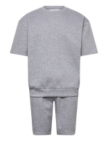Lindbergh - Oversized S/S Sweatshirt+Shorts - Sportinis kostiumas - Pilka