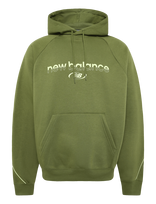 New Balance - Trackside Fleece Hoodie - Sportinis džemperis su gobtuvu - Žalia