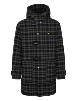 Lyle & Scott - Modular Tartan Duffle Coat - Vilnonis paltas - Pilka