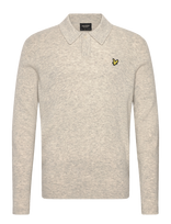 Lyle & Scott - Lambswool Blend Rugby Jumper - Polo marškinėliai ilgomis rankovėmis - Pilka