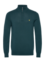 Lyle & Scott - Cotton Quarter Zip Jumper - Megztinis - Žalia