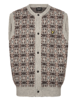 Lyle & Scott - Brushed Intarsia Cardigan - Megzta liemenė - Pilka