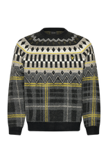 Lyle & Scott - Fair Isle Tartan Jumper - Apvalios apykaklės megztinis - Pilka