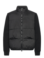 Lyle & Scott - Funnel Neck Hybrid Zip Through Jumper - Hibridinė striukė - Juoda