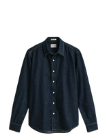 Gant - Reg Denim Shirt - Džinsiniai marškiniai - Tamsiai mėlyna
