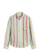 Gant - Reg Multistripe Linen Shirt - Lininiai marškiniai - Marga / raštuota