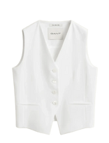 Gant - Fluid Crepe Vest - Švarkas be rankovių - Balta