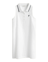 Gant - Reg Sleeveless Pique Polo Dress - Marškininė suknelė - Balta