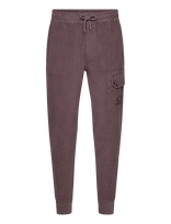 C.P. Company - Reverse Brushed & Emerized Diagonal Fleece Mixed Jogger - Sportinės kelnės - Burgundiška splava
