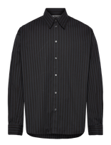 Weekday - Oversized Button-Up Poplin Shirt - Laisvalaikio marškiniai - Juoda