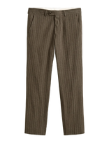 Gant - Cot / Linen Pinstripe Suit Pants - Klasikinės kelnės - Ruda