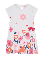 Boboli - Knit Dress For Girl -Bci - Suknelė trumpomis rankovėmis - Balta