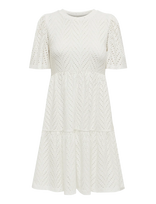 JDY - Jdycarla Cathinka S/S Dress Jrs Noos - Trumpa suknelė - Balta