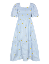 A-View - Cheri Fruit Dress - Iki kelių ir midi suknelės - Mėlyna