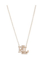Lauren Ralph Lauren - Lrl Pearl Logo Drop Necklace - Grandinėlė - Aukso