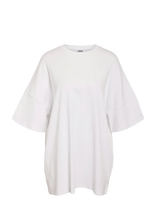 NOISY MAY - Nmmocca 2/4 Boxy Tee Dress Jrs Noos - Trumpa suknelė - Balta