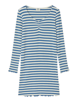 Mads Nørgaard - 5X5 Classic Stripe Tikina Dress - Suknelė ilgomis rankovėmis - Mėlyna