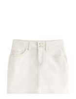 Lindex - White Denim Skirt - Džinsinis sijonas - Sidabro