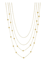 Bud To Rose - Bead Layer Necklace Silver - Grandinėlė - Aukso
