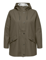 ONLY Carmakoma - Carelisa Raincoat Zip Otw Noos - Lietpaltis - Chaki spalva