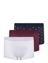 Kids Only - Koglola 3-Pack Logo Hipster Acc - Apatinės kelnaitės - Burgundiška splava