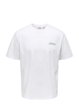 ONLY & SONS - Onsfred Life Mid Century Rlx Ss Tee - Marškinėliai trumpomis rankovėmis - Balta