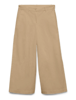 Vero Moda - Awvana Mw Wide Ankle Pant Noos - Plačios kelnės - Smėlio