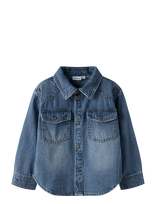 Name It - Nmmblue Oz Dnm Ls Shirt 6677-Oz B - Ilgarankoviai marškiniai - Mėlyna