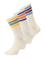 Jack & Jones - Jacnice Tennis Socks 3 Pack Sn - Įprastos kojinės - Kreminė spalva