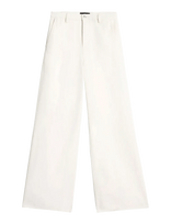 7 For All Mankind - Wide Trouser Linen Ostuni - Plačios kelnės - Kreminė spalva