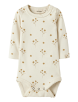 Lil'Atelier - Nbflayo Sig Ls Slim Body Lil - Marškinėliai ilgomis rankovėmis - Kreminė spalva