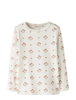 Lil'Atelier - Nmflayo Sig Ls Slim Top Lil - Ilgarankoviai marškinėliai - Kreminė spalva