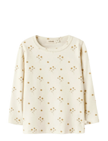 Lil'Atelier - Nmflayo Sig Ls Slim Top Lil - Ilgarankoviai marškinėliai - Kreminė spalva