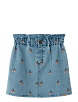 Lil'Atelier - Nmfdeva Loose Dnm Emb Skirt 2024-Es Lil - Džinsinis sijonas - Mėlyna