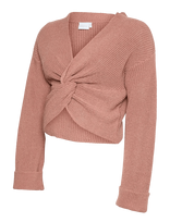 Mamalicious - Mlsvala Cot L/S Crop Knit Top - Pončas - Rožinė